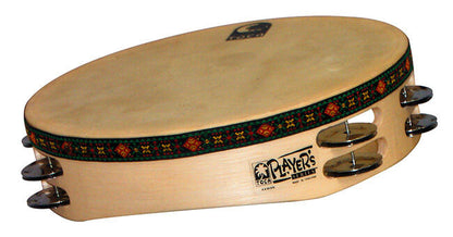 Toca Players Series Wooden 10" Tambourine with Head and Nickel Plated Jingles — view 2