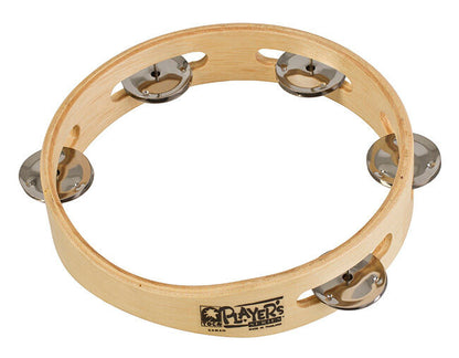 Toca Players Series 7.5" Wooden Tambourine with Single Row of Nickel Plated Jingles