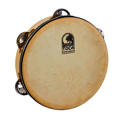 Toca Players Series Wooden 7.5" Tambourine with Head and Nickel Plated Jingles