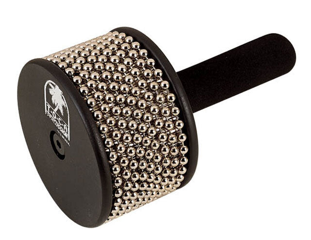 Toca Large Cabasa Black with Nickel-plated Beads and Soft Foam Grip Handle