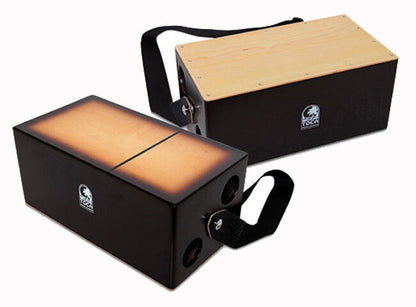 Toca Bongo Flip Cajon - Brown Sunburst Satin Finish, 14.5" Long, Compact Design, Snare and Bongo Functionality, Includes Lap Strap — view 2