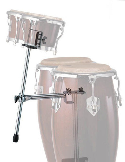 Toca Bongo Stand Attachment for Double Conga Stands with C-Clamp and Adjustable Height/Angle
