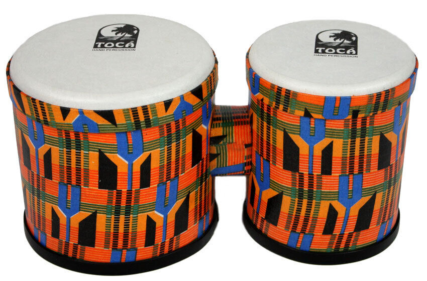 Toca 5 & 6" Freestyle Series Synthetic Bongos 6-Pk - Woodstock Purple, Kente & Lizard Design — view 2
