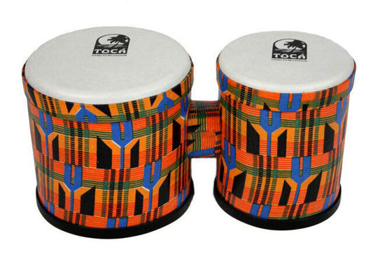 Toca 5 & 6" Freestyle Series Synthetic Bongos with Kente Cloth Finish