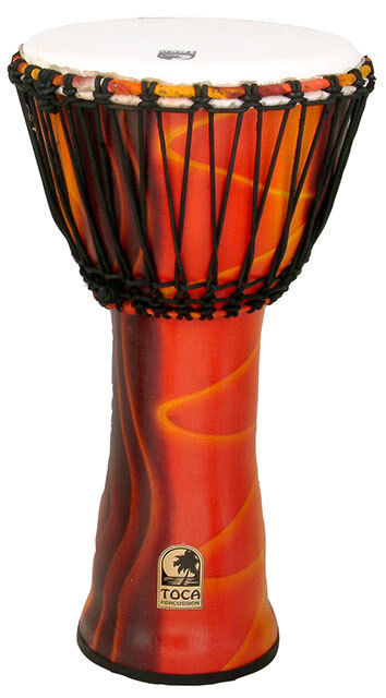 Toca Freestyle 2 Series 12" Djembe in Fiesta with Synthetic Head and Improved Tuning