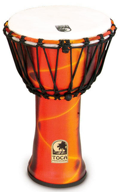 Toca Freestyle 2 Series 9" Djembe in Fiesta Print with Synthetic Head