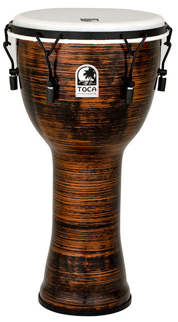 Toca Freestyle II Mech Tuned Djembe 12" Spun Copper, Weather Resistant, Lightweight, Non-Slip Bottom, Includes Tuning Wrench