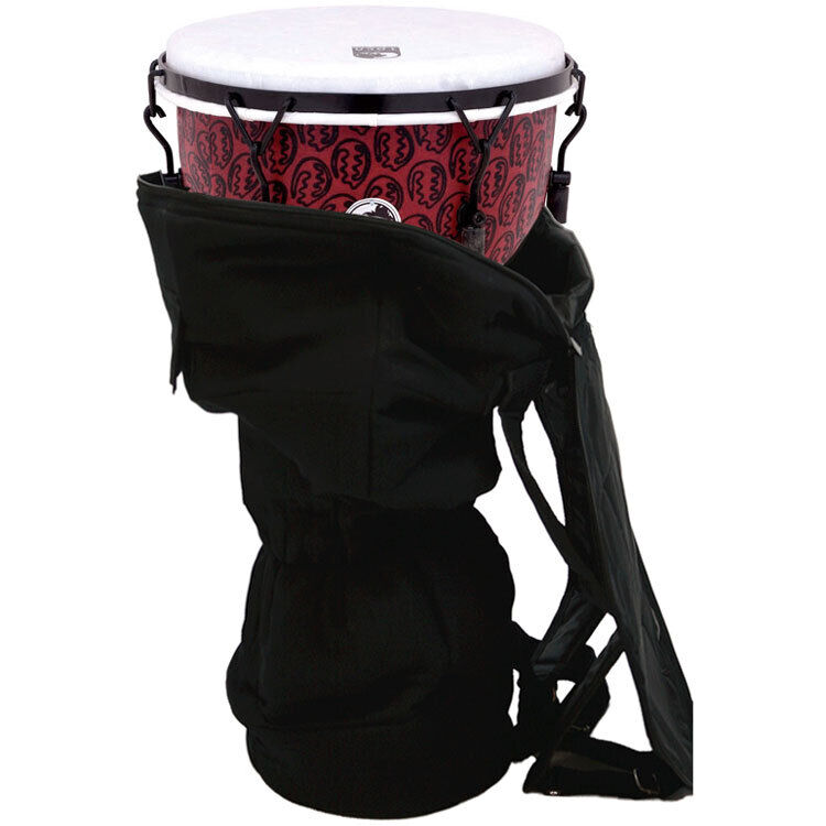 Toca Freestyle 2 Series 14" Mech Tuned Djembe in Red Mask Pattern with Bag — view 2