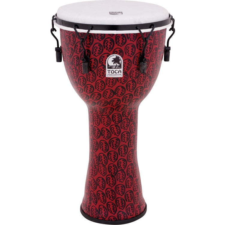Toca Freestyle 2 Series 14" Mech Tuned Djembe in Red Mask Pattern with Bag