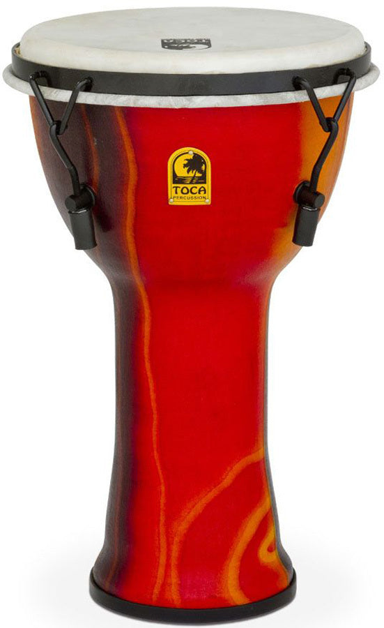 Toca Freestyle 2 Series Mech Tuned Djembe 9" Fiesta Print with Synthetic Heads