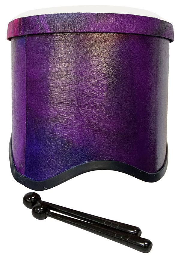 Toca Freestyle 2 Series 10" Tom Tom Drum - Woodstock Purple, 8" Tall PVC Shells, Synthetic Heads, Non-Slip Bottoms, Includes Matching Mallets