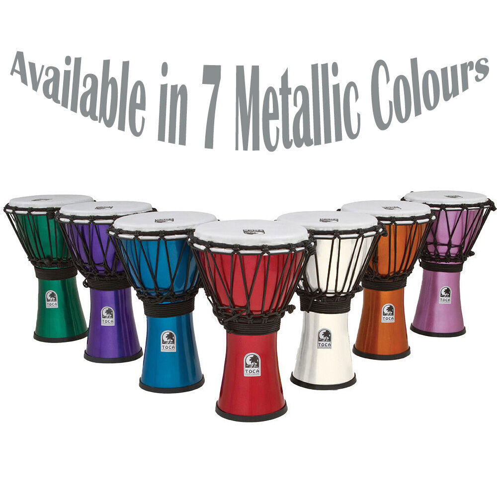Toca Freestyle Colorsound Djembe 7" - Metallic Green — view 6