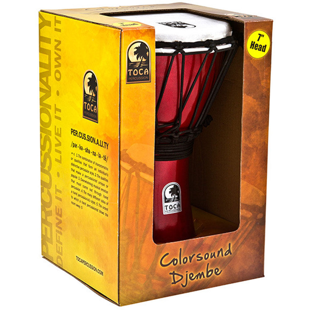 Toca Freestyle Colorsound Series 7" Djembe in Metallic Orange — view 5