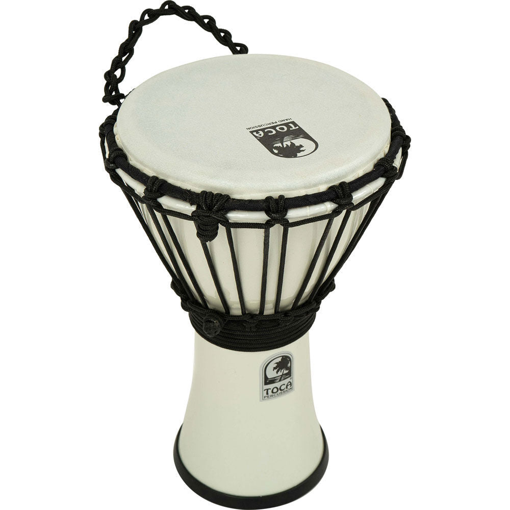 Toca Freestyle Colorsound Djembe 7" Metallic White — view 2