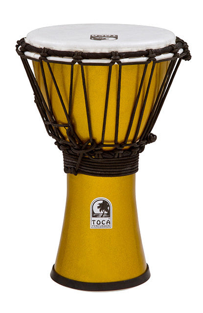 Toca Freestyle Colorsound Series Djembe 7" in Metallic Yellow