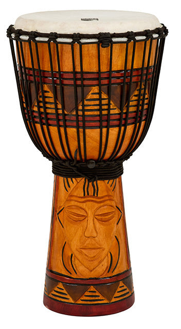 Toca Origins Series 10" Wooden Djembe with Synthetic Head in Tribal Mask