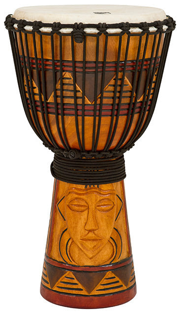 Toca Origins Series 12" Wooden Djembe with Synthetic Head in Tribal Mask
