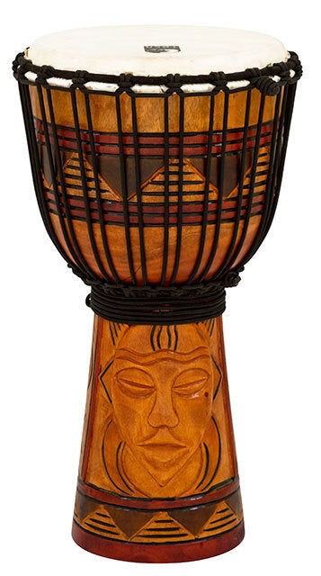 Toca Origins Series 8" Wooden Djembe with Synthetic Head in Tribal Mask