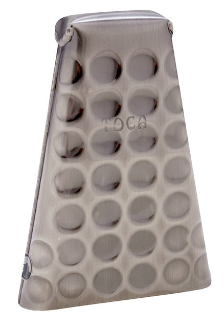 Toca Pro Line Hybrid Handheld Cowbell - Black Chrome, Dual Surface, High Pitch