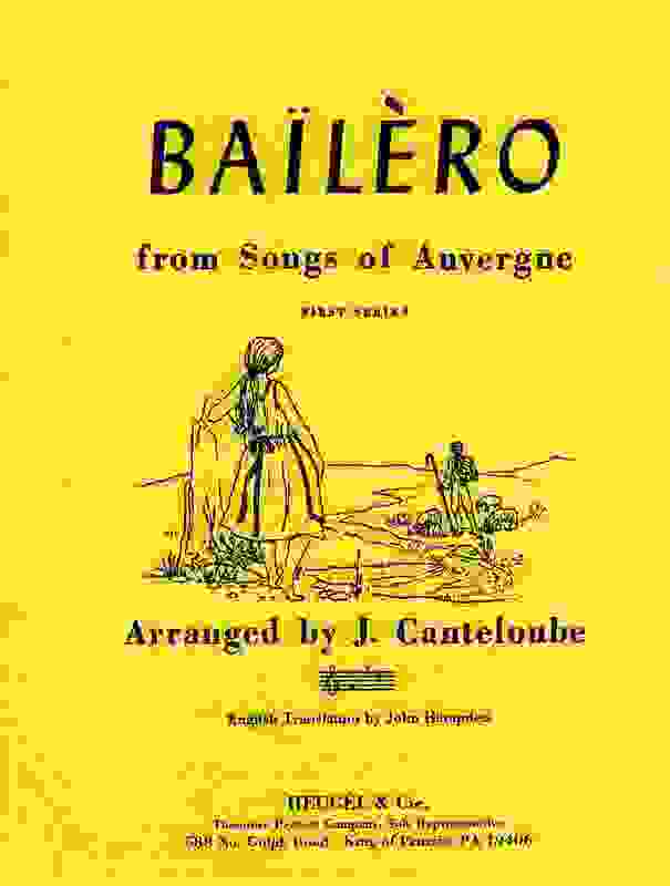 Bailero From Songs Of Auvergne Med Voice Engl