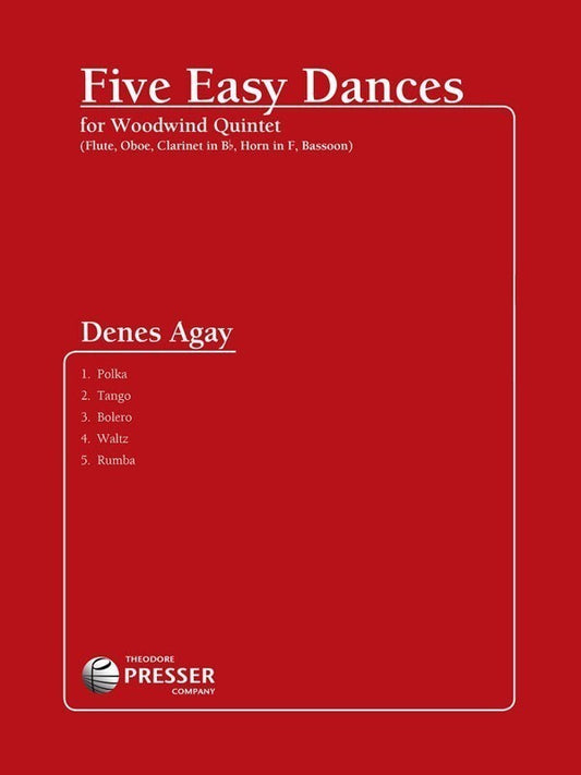Agay - 5 Easy Dances Woodwind Quintet Parts (Set of Parts)