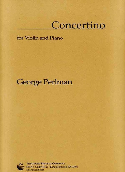 Perlman - Concertino For Violin/Piano (Softcover Book)