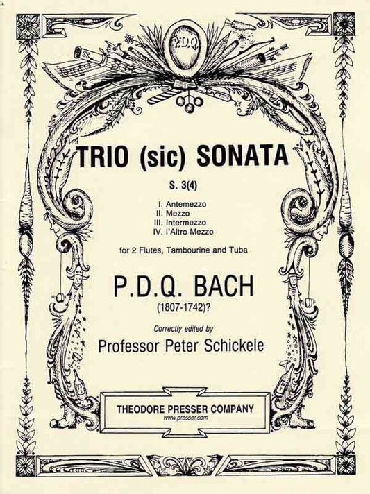 Pdq Bach - Trio (Sic) Sonata 2Flutes/Tambourine/Tuba (Music Score/Parts)