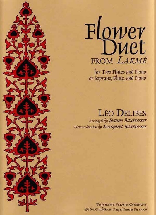 Flower Duet 2 Flutes(Or Soprano and Flute)/Piano (Softcover Book)
