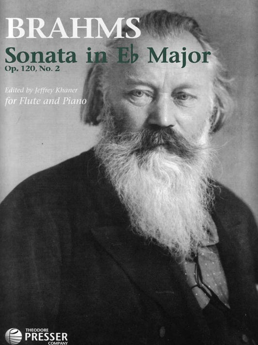 Brahms - Sonata E Flat Maj Op 120 No 2 Flute/Piano Ed Khaner (Softcover Book)