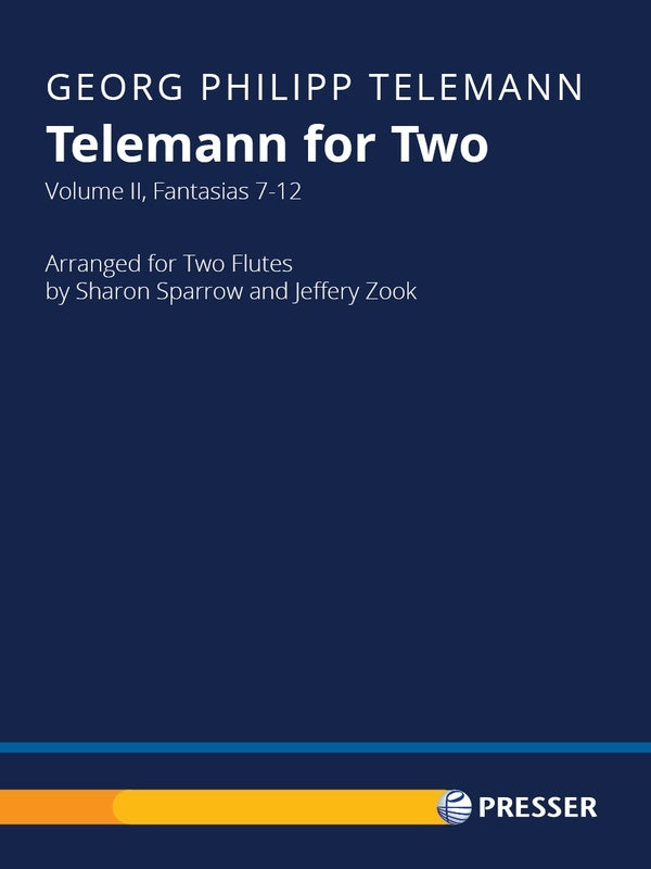 Telemann For Two Vol 2 Fantasias 7-12 For Flute Duet Softcover Book (Flute)