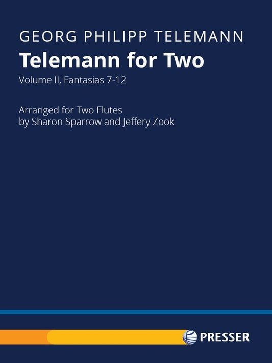 Telemann For Two Vol 2 Fantasias 7-12 For Flute Duet Softcover Book (Flute)