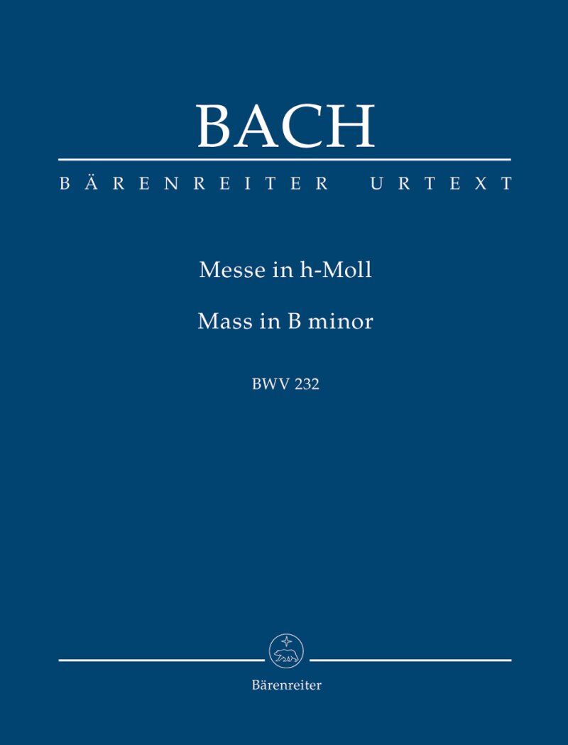Bach - Mass in B Minor BWV 232 Study Score, Barenreiter, Urtext, 279 Pages