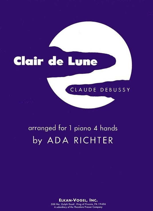 Debussy - Clair De Lune Piano Duet Arr Richter (Softcover Book)