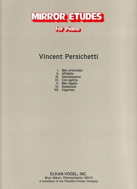 Persichetti - Mirror Etudes Op 143 For Piano (Softcover Book)