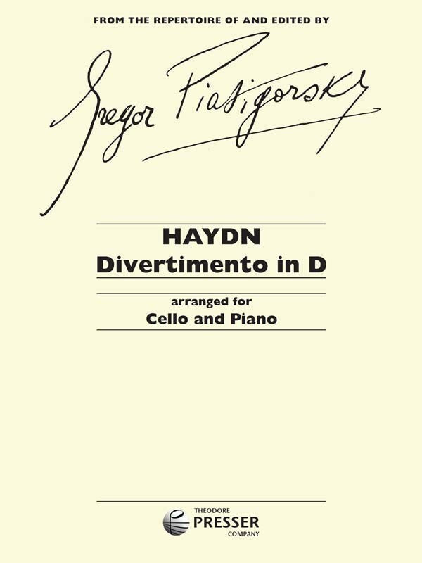 Haydn - Divertimento In D Cello/Piano (Softcover Book)