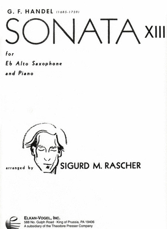 Sonata No 13 Ed Rascher Alto Sax/Piano
