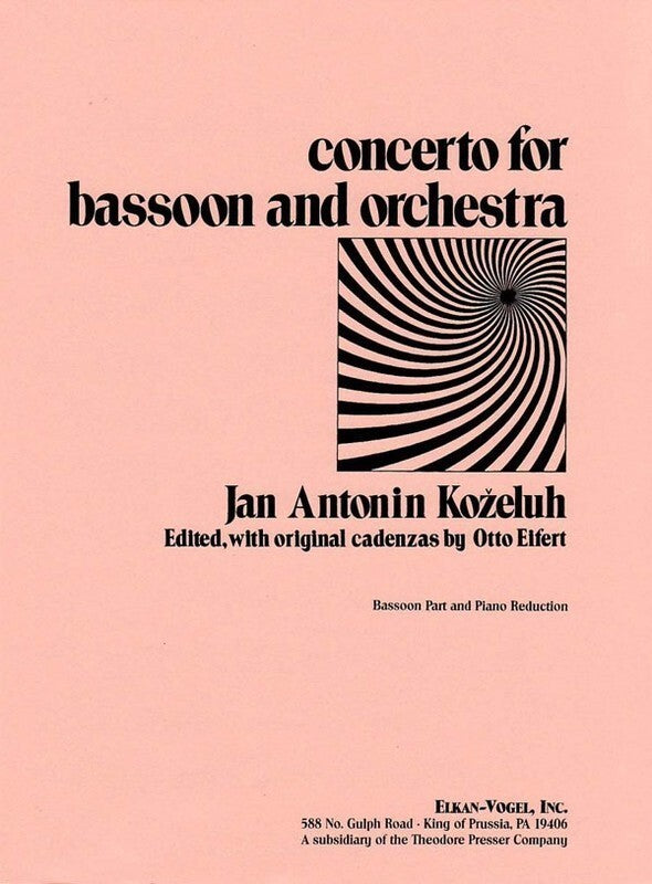 Kozeluh - Concerto For Bassoon/Piano (Softcover Book)
