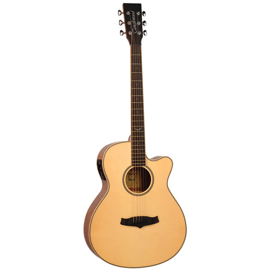 Tanglewood Premier TP4-CE Super Folk Acoustic Guitar with Case