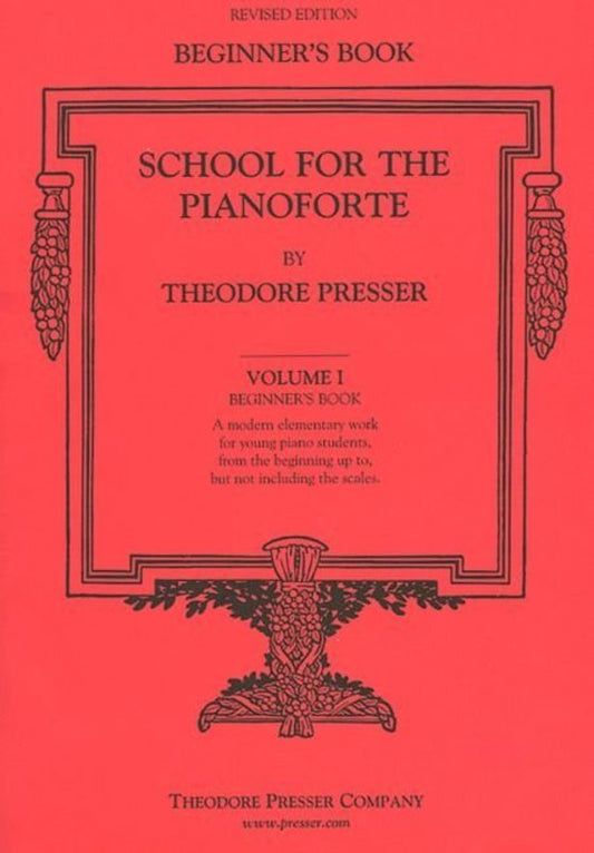 School For The Pianoforte Book 1 Red Beginners