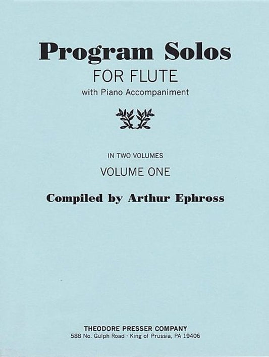 Program Solos Book 1 Ed Ephross Flute Piano