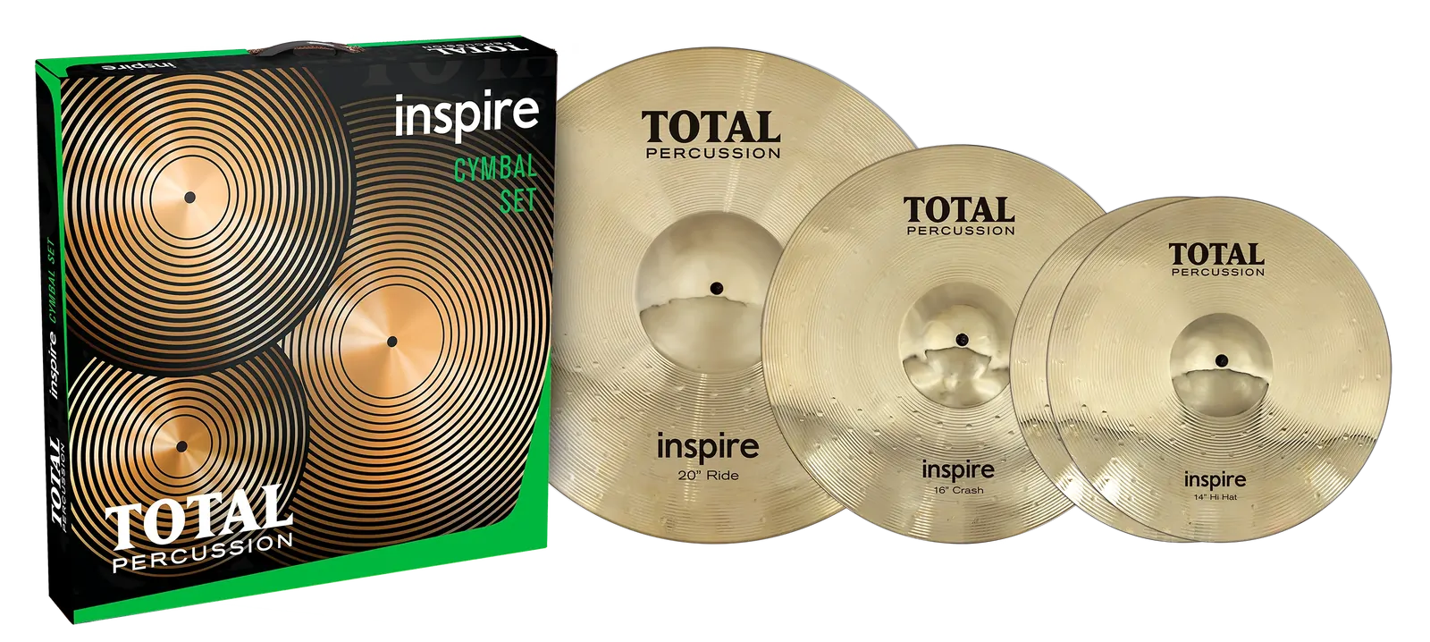 Total Percussion Inspire Cymbal Pack 14"/16"/20" - TPI50