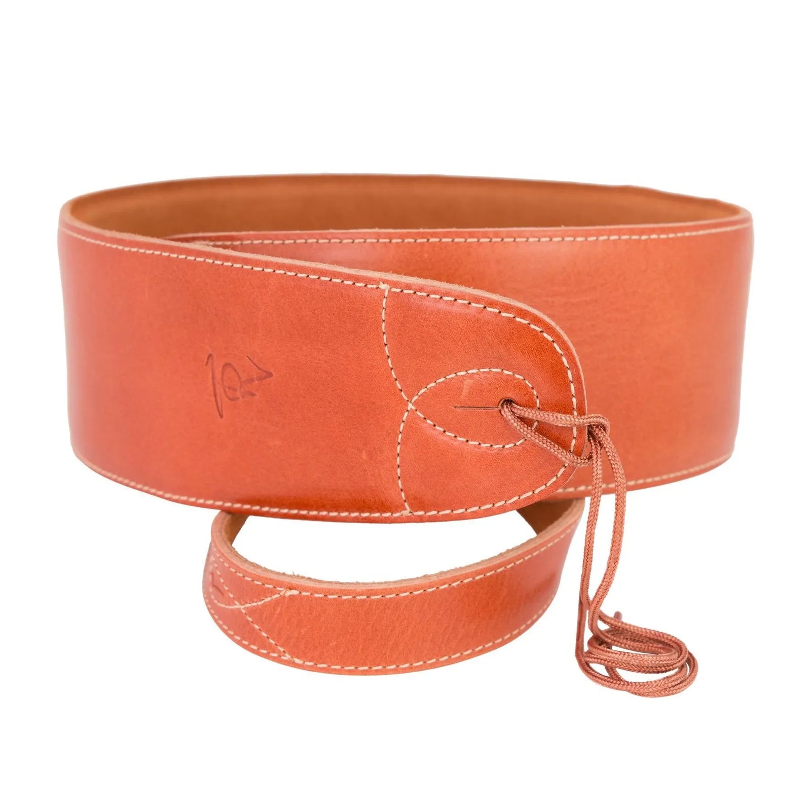 Timberidge Premium Italian Leather Padded Guitar Strap Brown 183 cm Long 8 cm Wide — view 3