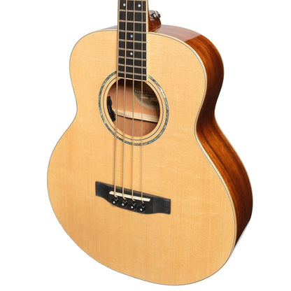 Timberidge 1 Series Spruce Solid Top Acoustic-Electric Bass Travel Guitar with Gig Bag Natural Gloss — view 2