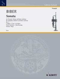 Biber - Sonata No 4 in C Major for Trumpet and Piano, 20 Pages, Schott Music