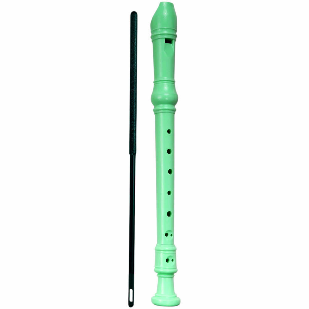 Maxtone TR63B Soprano Descant Recorder Baroque System Pastel Green