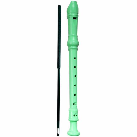 Maxtone TR63B Soprano Descant Recorder Baroque System Pastel Green