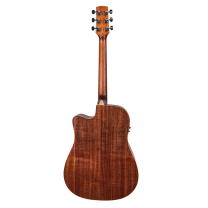 Timberidge TRC-1-NST Spruce Solid Top Acoustic-Electric Dreadnought Cutaway Guitar Natural Satin with Hard Case — view 2