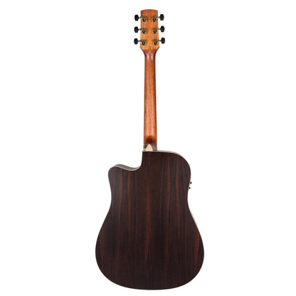 Timberidge TRC-3-NST '3 Series' Spruce Solid Top Acoustic-Electric Dreadnought Guitar with Hard Case (Natural Satin) — view 2