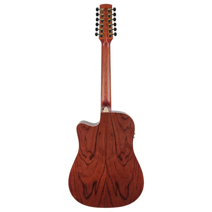 Timberidge 4 Series 12-String Cedar Solid Top Acoustic-Electric Dreadnought Cutaway Guitar Natural Satin with Hard Case — view 2