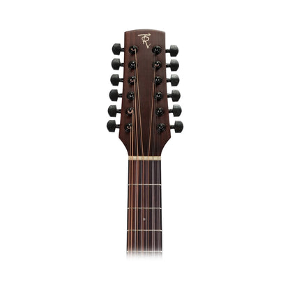 Timberidge Messenger Series 12-String Mahogany Acoustic-Electric Dreadnought Cutaway Guitar Natural Satin with Hard Case — view 5